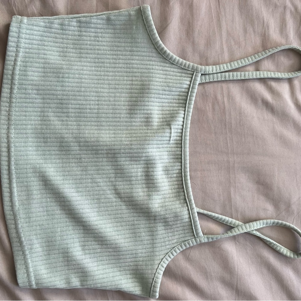 Ribbed Strappy Crop Top